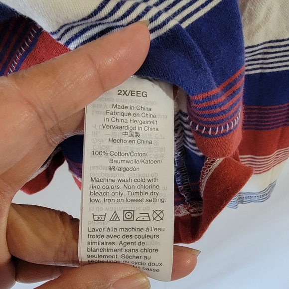 Madewell Women's Plus Size Sweatshirt 2X Multicolored Stripe Long Sleeve Cozy - Picture 11 of 12